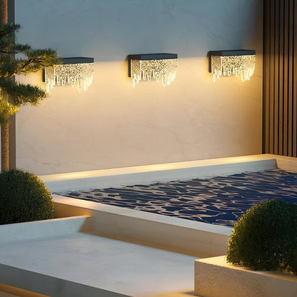 Waterproof Modern Farmhouse Waterfall Outdoor Porch LED Wall Lights - Flare Shack