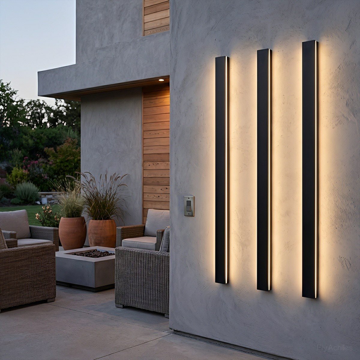 Waterproof Modern LED Long Strip Outdoor Wall Porch Lights - Flare Shack
