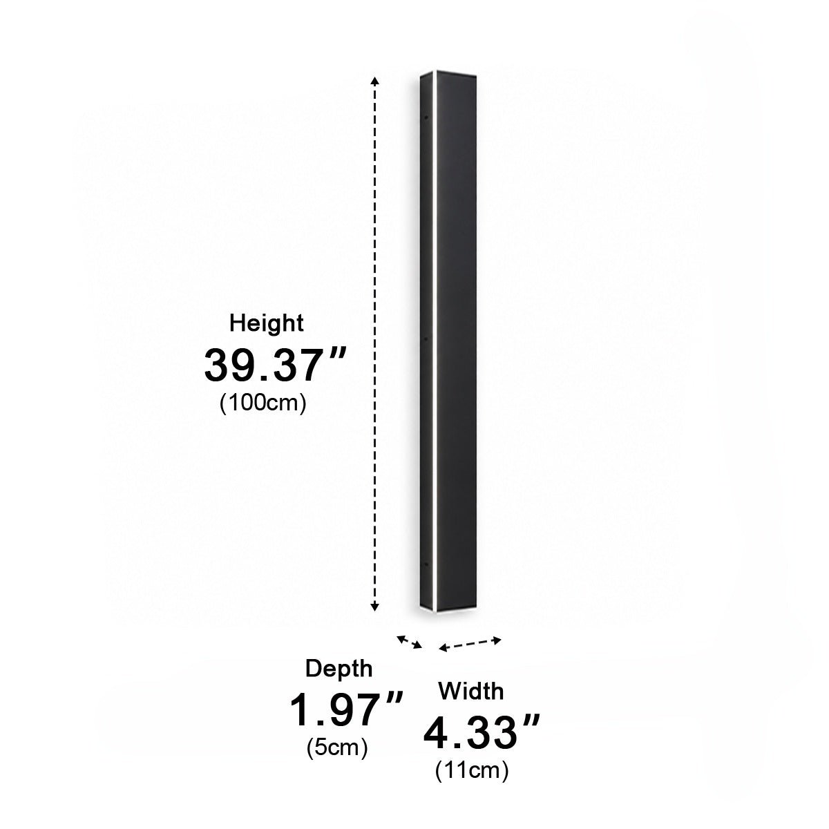 Waterproof Modern LED Long Strip Outdoor Wall Porch Lights