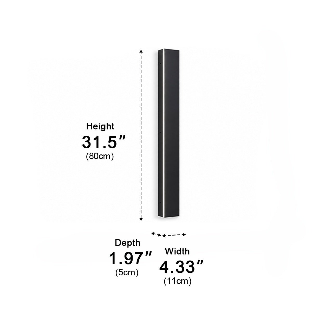 Waterproof Modern LED Long Strip Outdoor Wall Porch Lights
