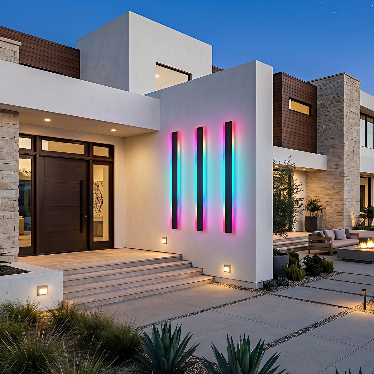 Waterproof Modern LED RGB Long Strip Outdoor Wall Light - Flare Shack