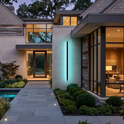 Waterproof Modern LED RGB Long Strip Outdoor Wall Light