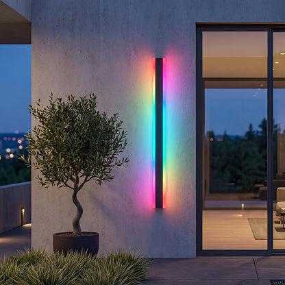 Waterproof Modern LED RGB Long Strip Outdoor Wall Light - Flare Shack