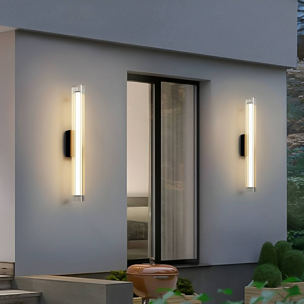 Waterproof Modern Light Tube Shape Outdoor Porch LED Wall Lights - Flare Shack