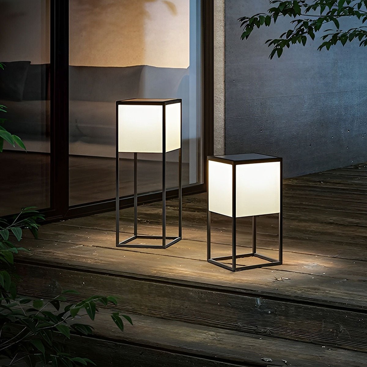 Waterproof Modern Minimalist Stainless Steel Rectangular LED Outdoor Floor Lamp - Flare Shack
