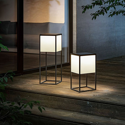 Waterproof Modern Minimalist Stainless Steel Rectangular LED Outdoor Floor Lamp - Flare Shack