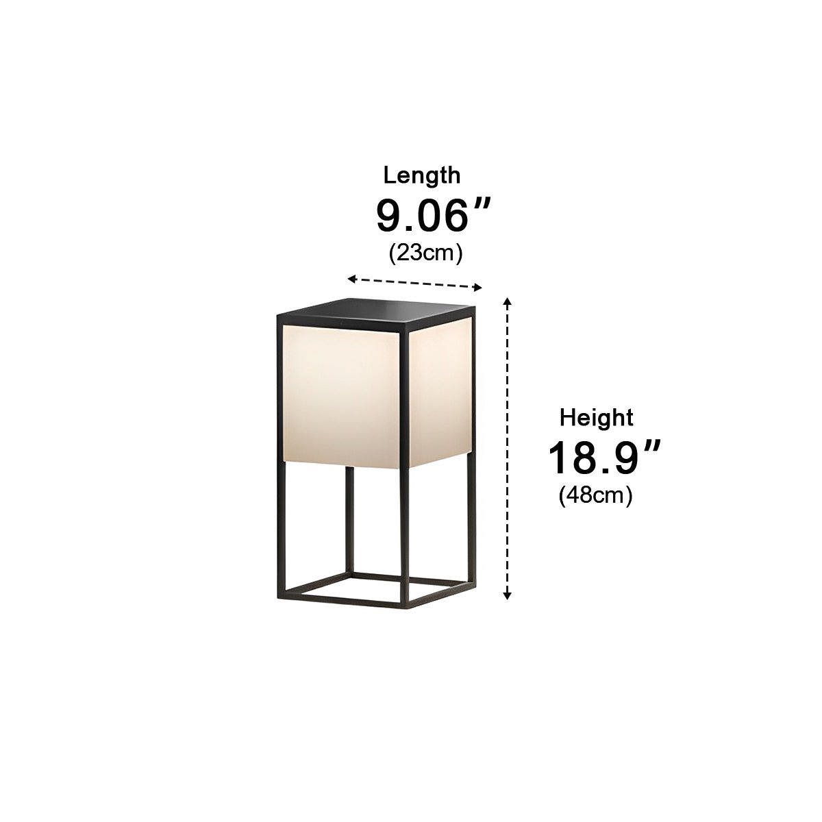 Waterproof Modern Minimalist Stainless Steel Rectangular LED Outdoor Floor Lamp