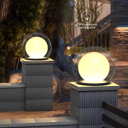 Waterproof Modern Moon Bubble Post Light Landscape Light - Flare Shack