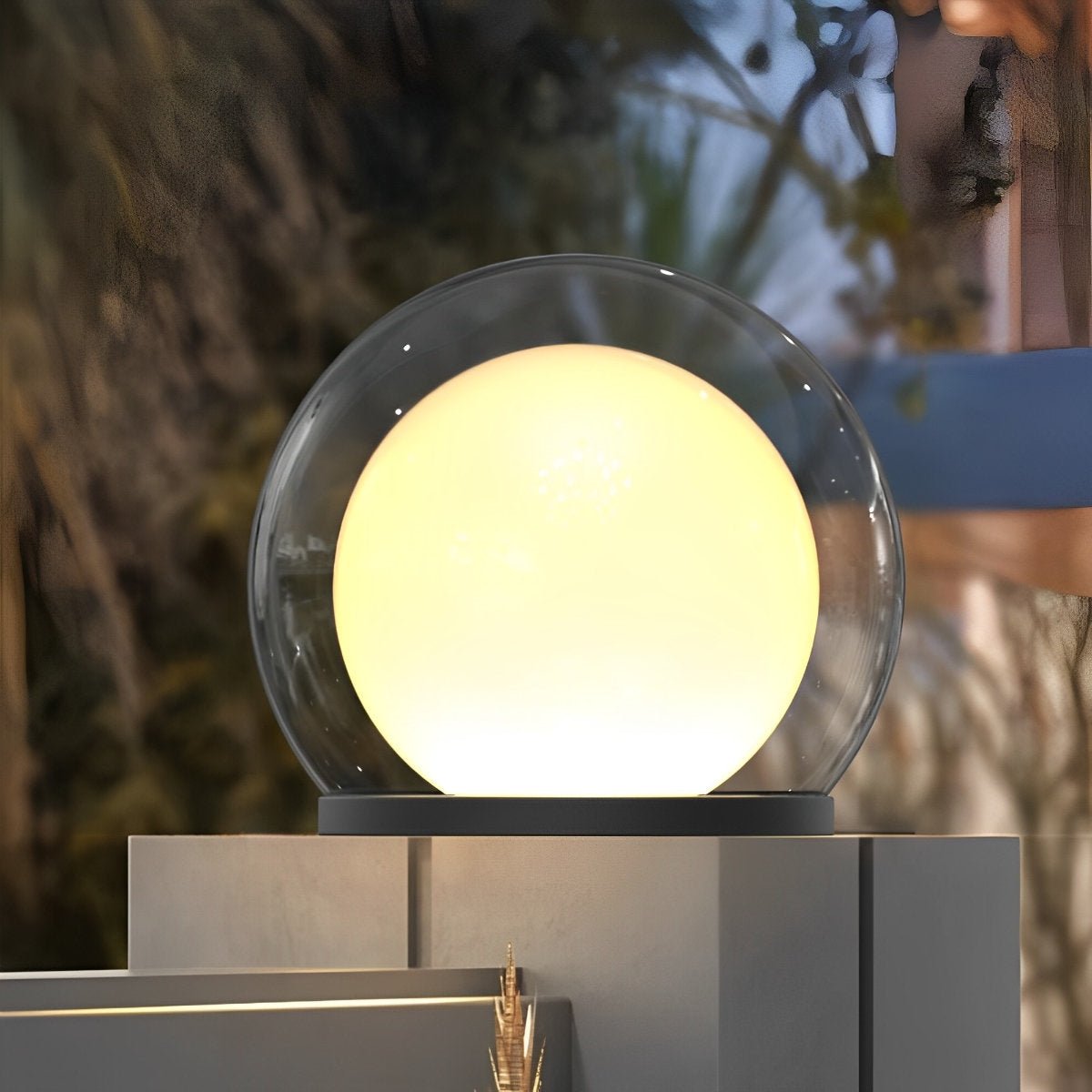 Waterproof Modern Moon Bubble Post Light Landscape Light - Flare Shack