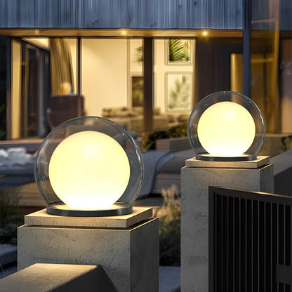 Waterproof Modern Moon Bubble Post Light Landscape Light - Flare Shack