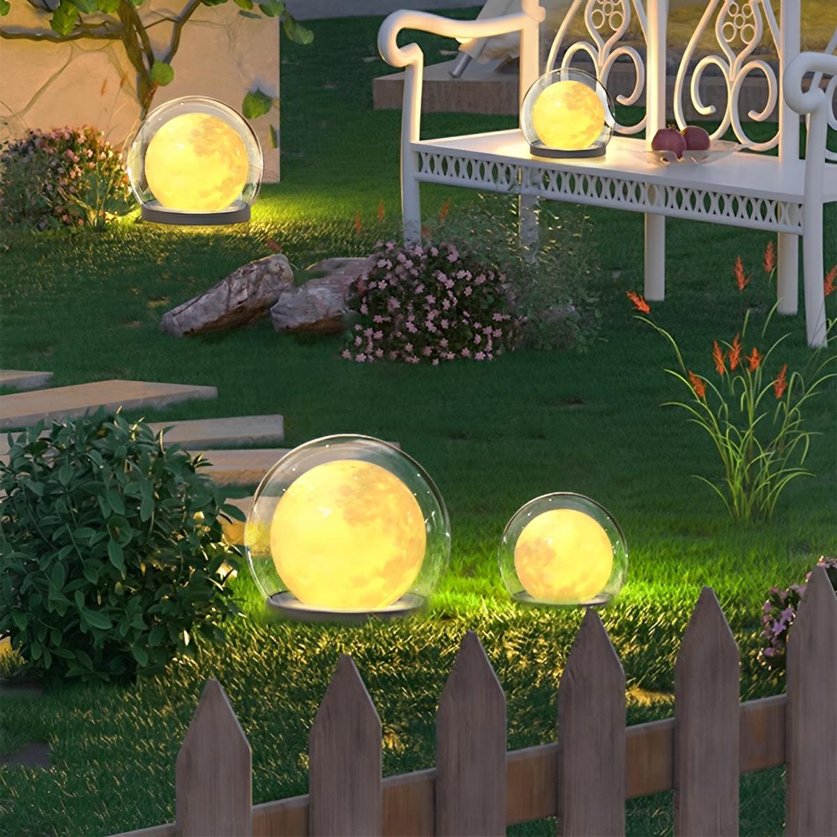 Waterproof Modern Moon Bubble Post Light Landscape Light - Flare Shack