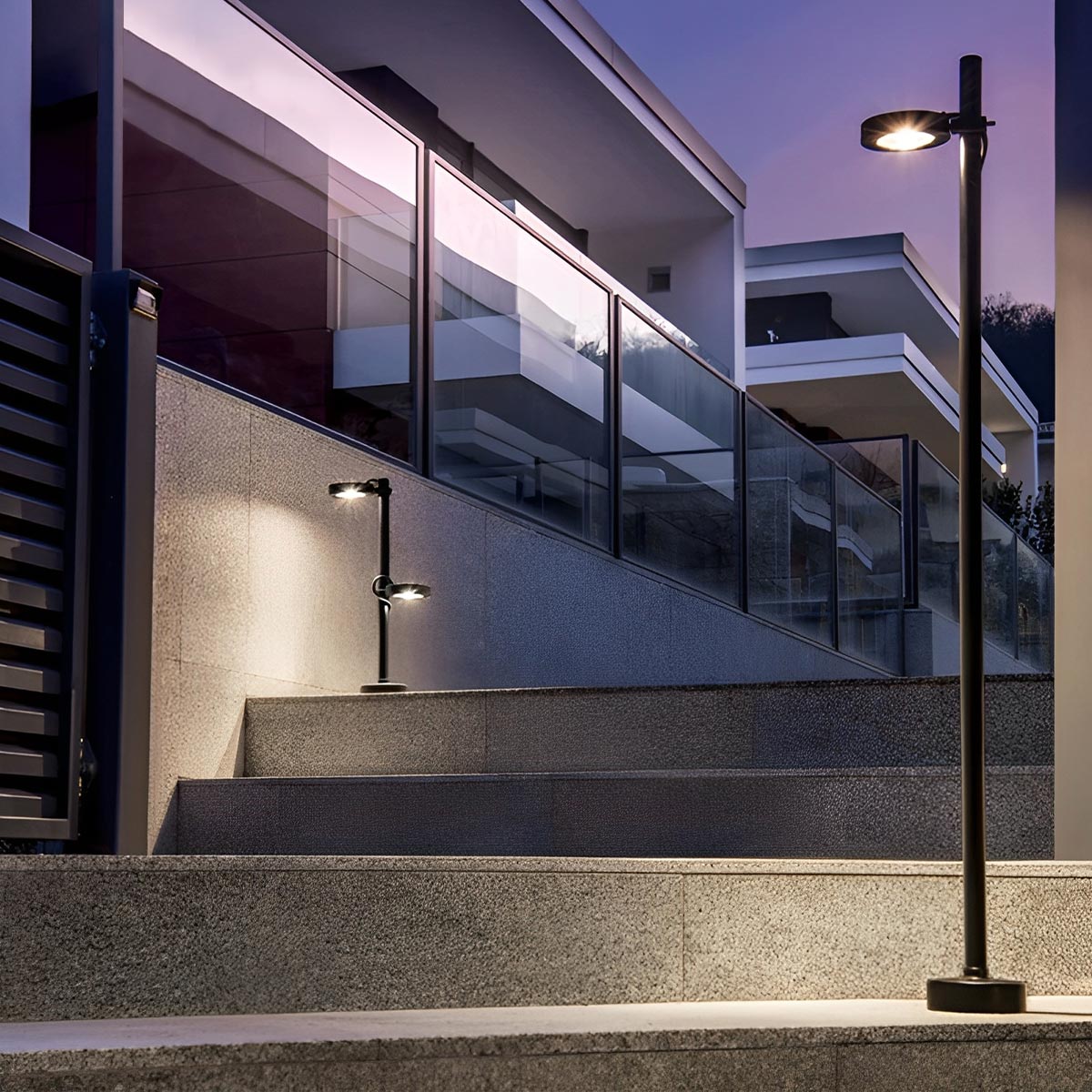Waterproof Modern Outdoor Pathway Street Pole Lights - Flare Shack