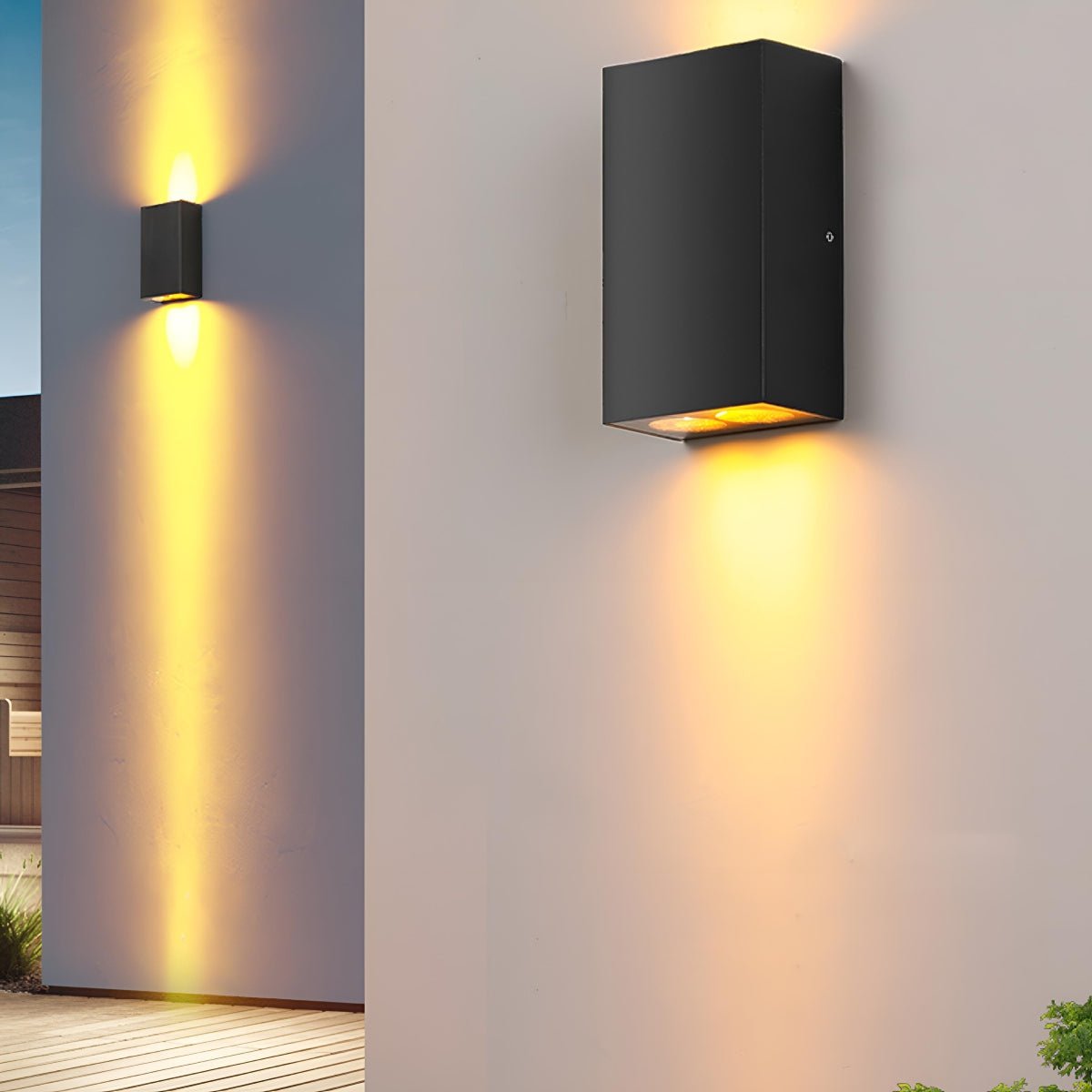 Waterproof Modern Rectangular Up&Down LED Outdoor Wall Washer Lights - Flare Shack