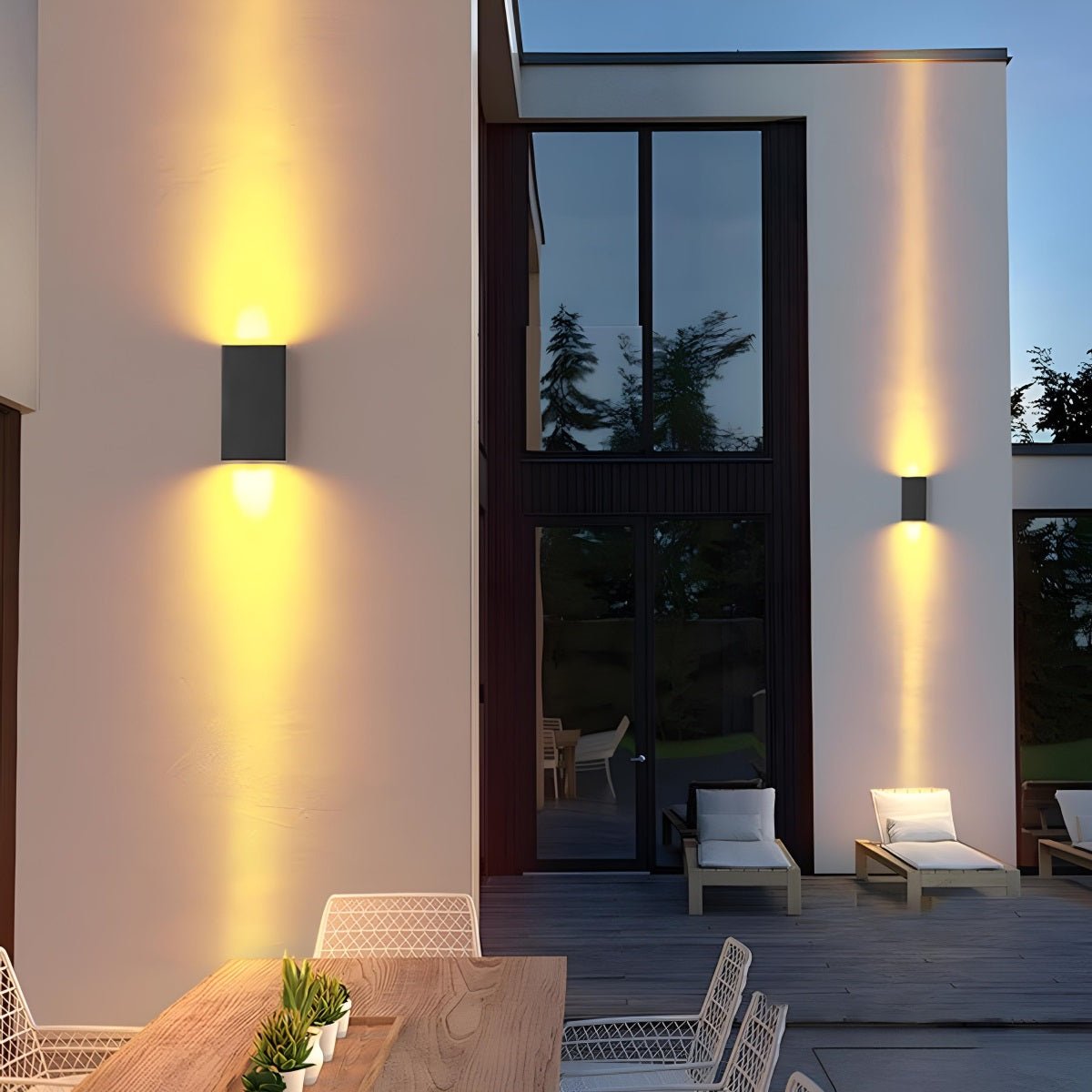 Waterproof Modern Rectangular Up&Down LED Outdoor Wall Washer Lights - Flare Shack
