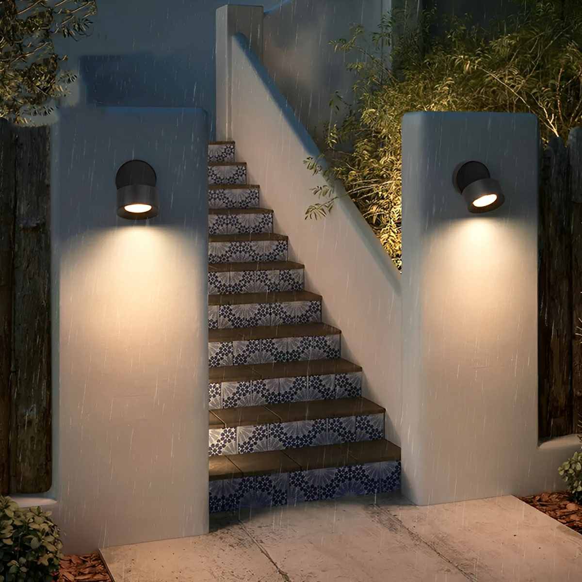 Waterproof Modern Round Adjustable Angle Outdoor Porch LED Wall Lights - Flare Shack