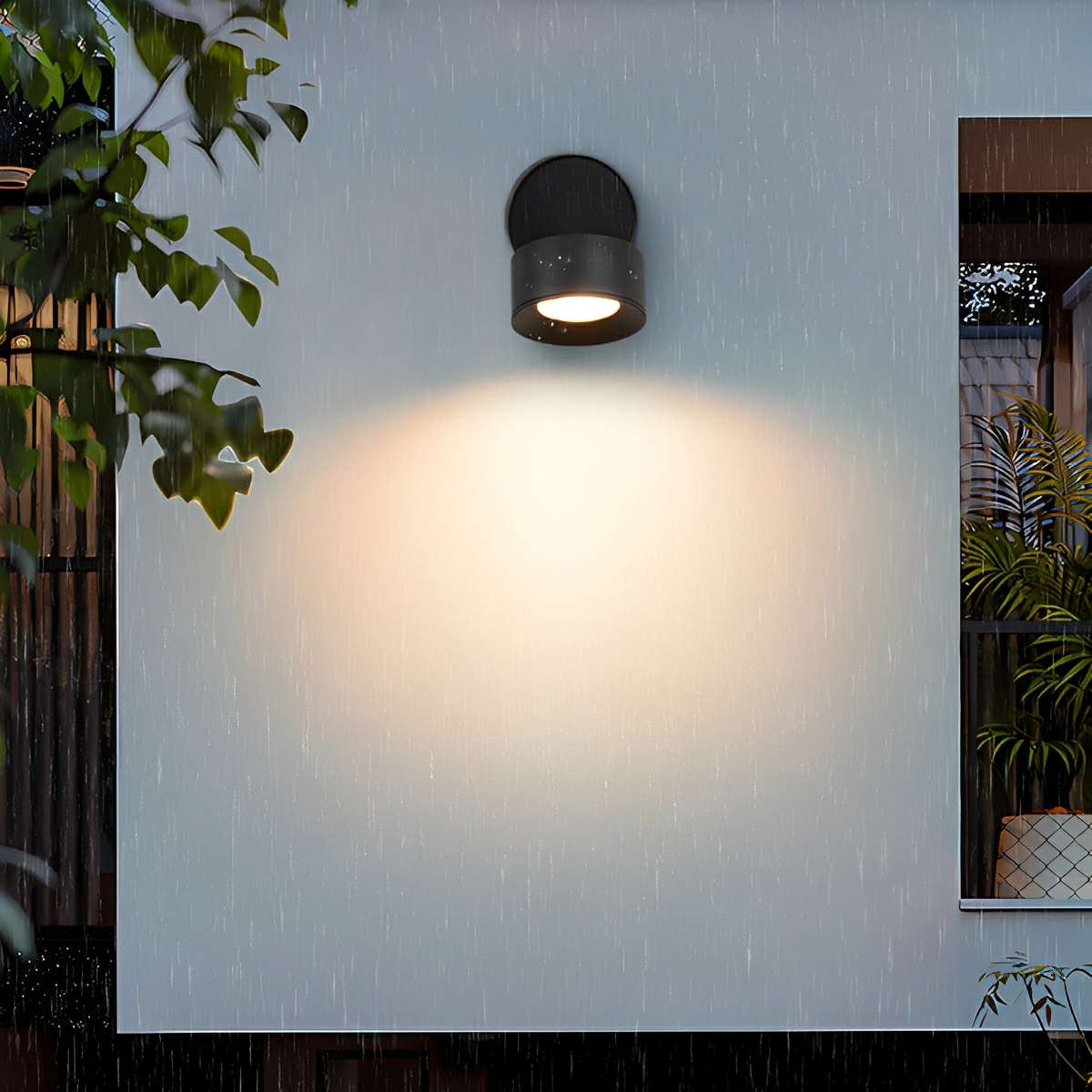 Waterproof Modern Round Adjustable Angle Outdoor Porch LED Wall Lights - Flare Shack