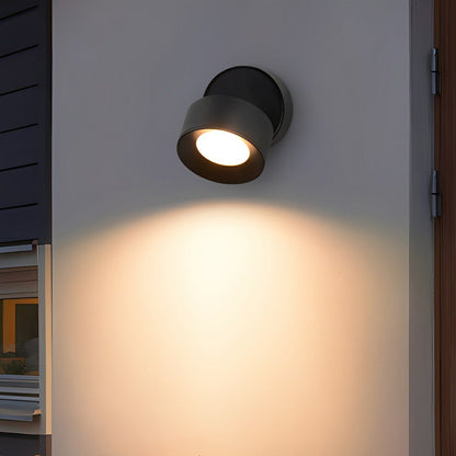 Waterproof Modern Round Adjustable Angle Outdoor Porch LED Wall Lights - Flare Shack