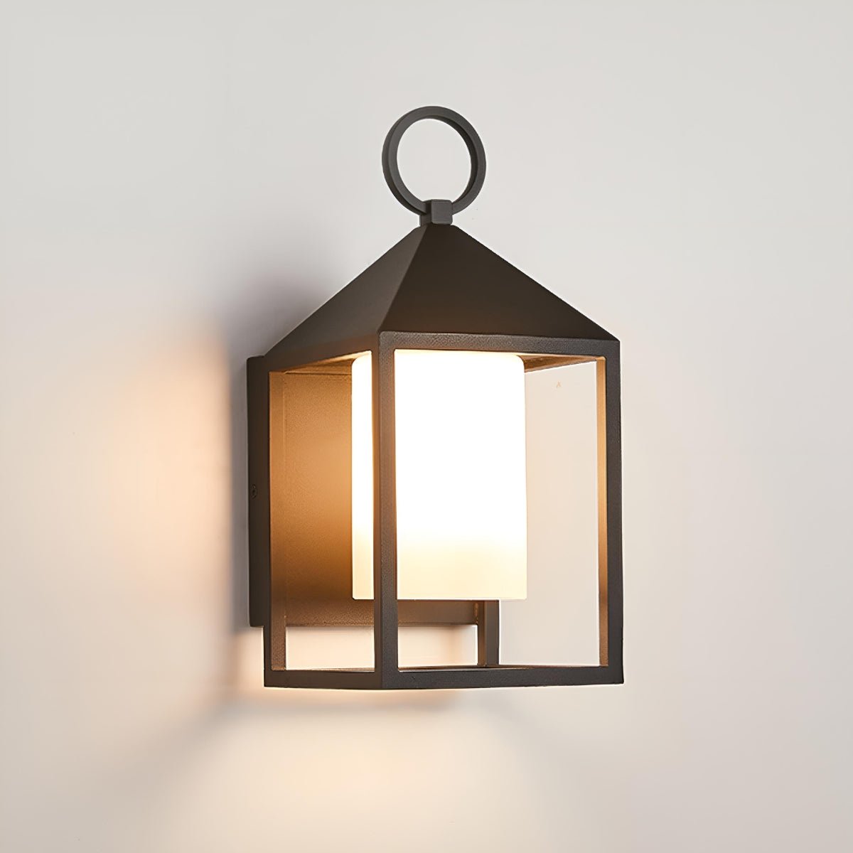 Waterproof Modern Rustic Rectangular Lantern Outdoor LED Porch Wall Lights