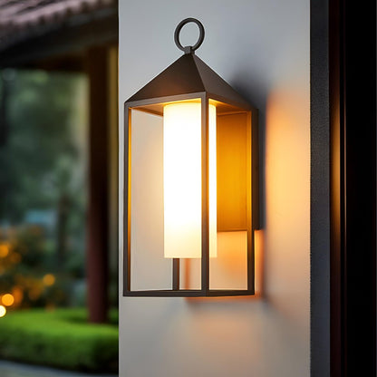 Waterproof Modern Rustic Rectangular Lantern Outdoor LED Porch Wall Lights - Flare Shack