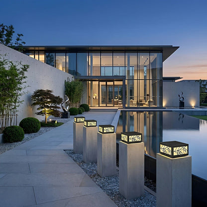 Waterproof Modern Square LED Outdoor Deck Post Lights Pillar Light - Flare Shack
