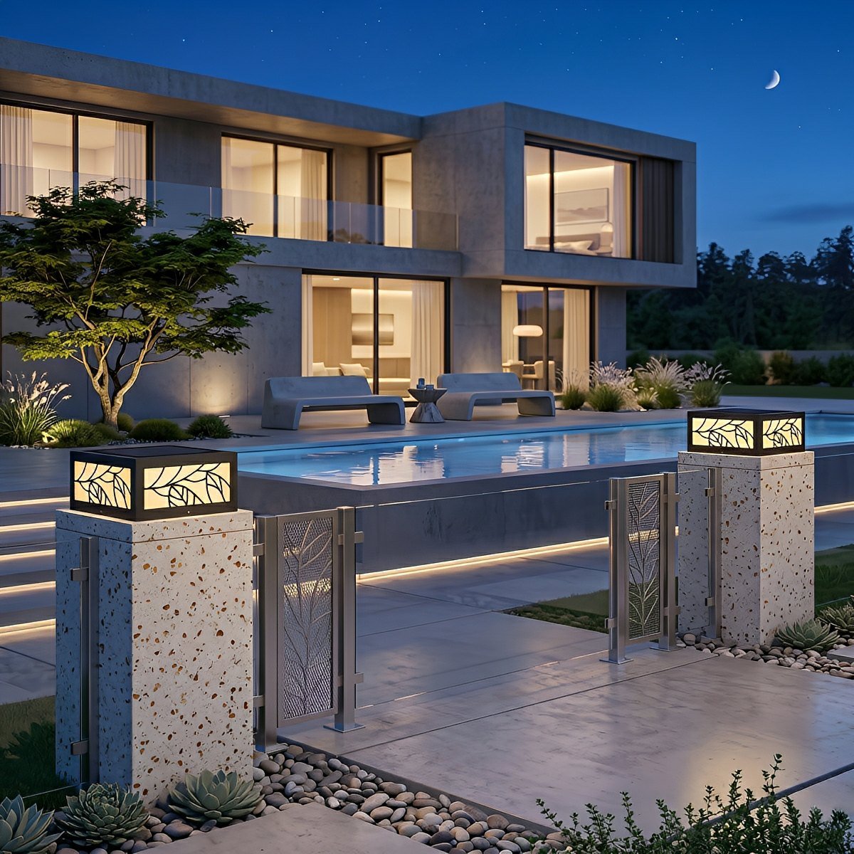Waterproof Modern Square LED Outdoor Deck Post Lights Pillar Light - Flare Shack