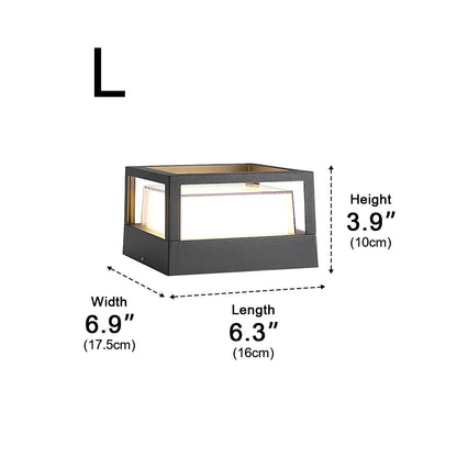 Waterproof Modern Square Outdoor Post Cap Light Fence Landscape Light