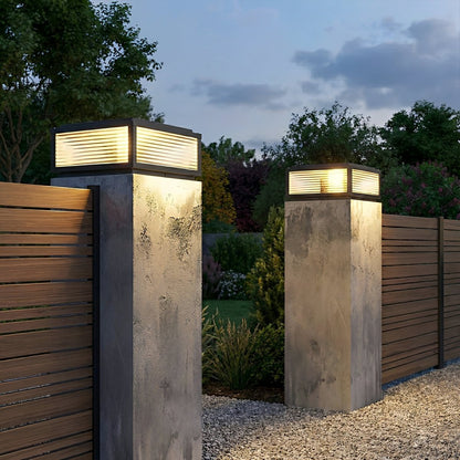 Waterproof Modern Square Outdoor Post Lights Fence Pillar Light - Flare Shack