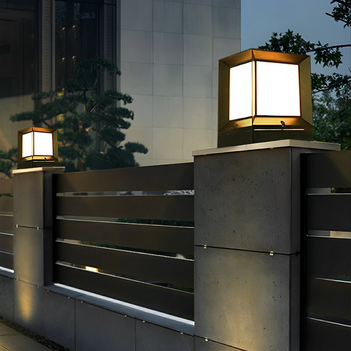 Waterproof Modern Square Solar LED Outdoor Post Lights - Flare Shack