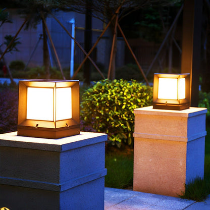 Waterproof Modern Square Solar LED Outdoor Post Lights - Flare Shack