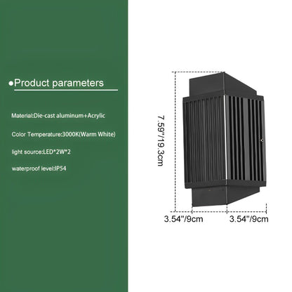 Waterproof Modern Up and Down Minimalist Outdoor LED Wall Lights