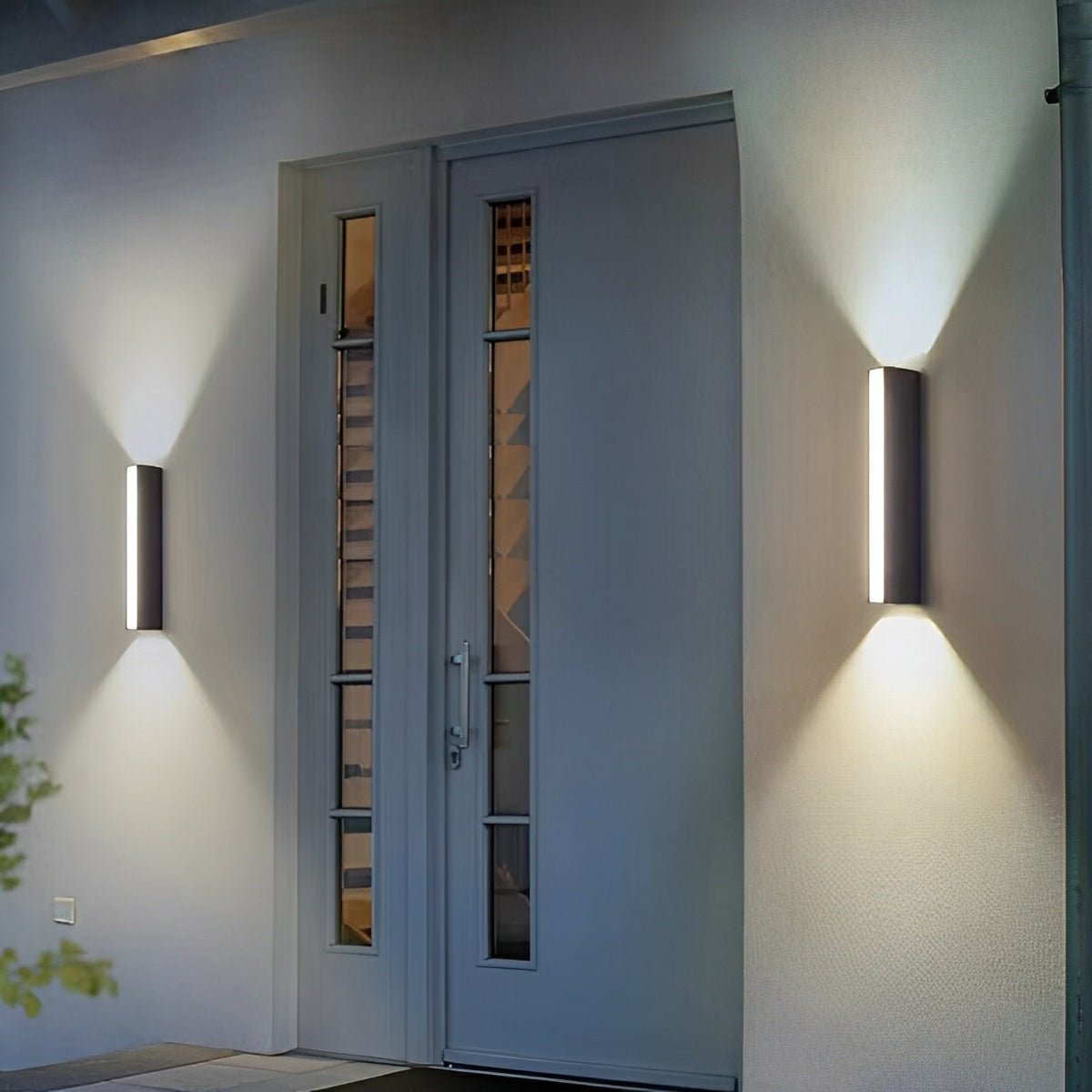 Waterproof Modern Up&Down 3 - Side Long Strip Outdoor Porch LED Wall Lights - Flare Shack