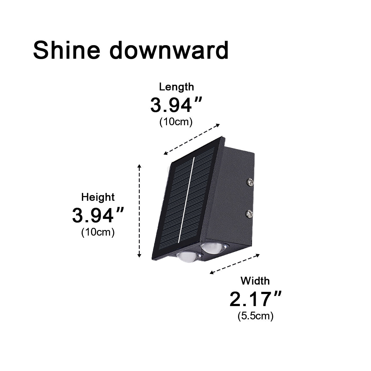 Solar Waterproof Modern LED Outdoor Wall Washer Lights