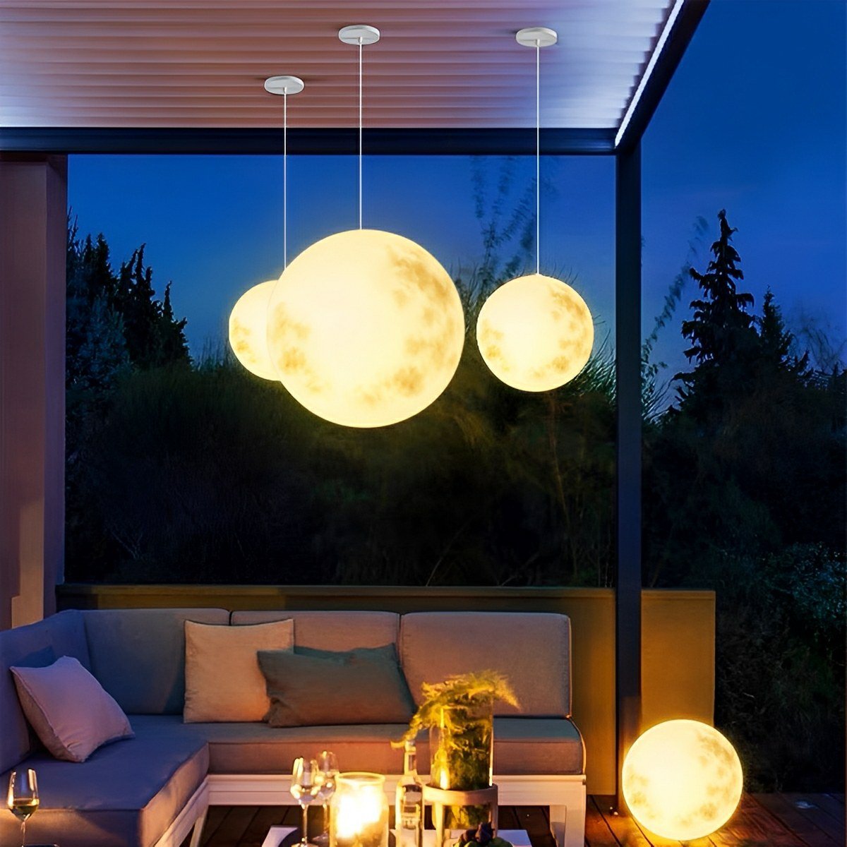 Waterproof Moon Garden Landscape Outdoor Ceiling Lights - Flare Shack