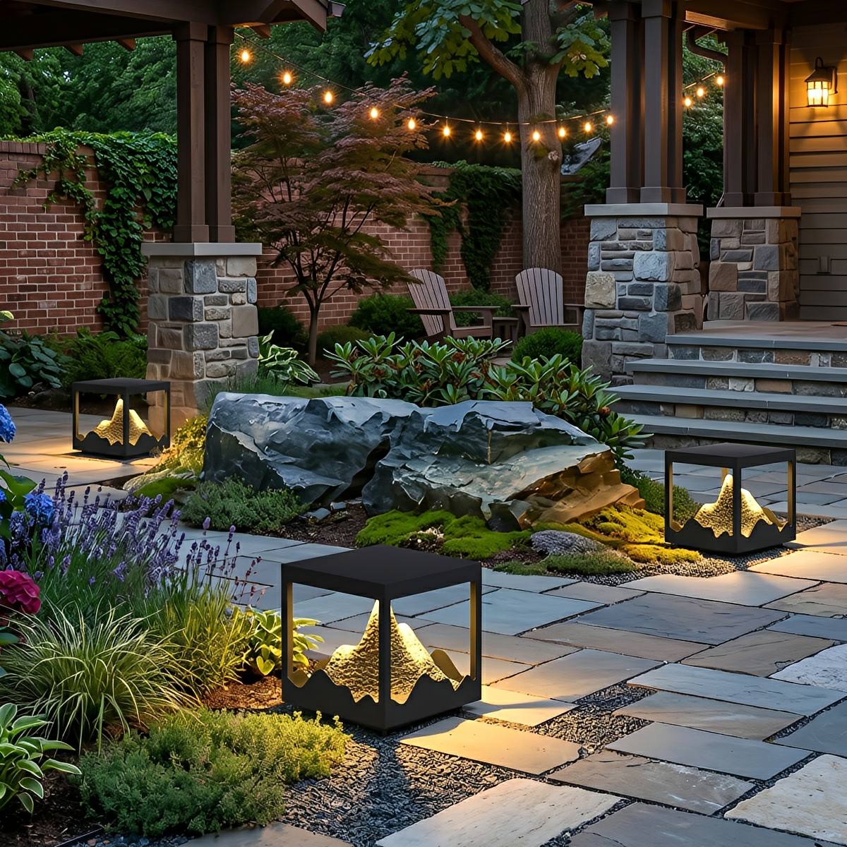 Waterproof Mountain Outdoor Post Cap Light Landscape Lighting - Flare Shack
