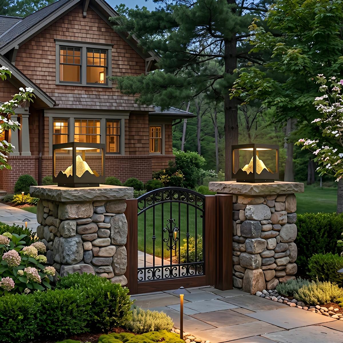 Waterproof Mountain Outdoor Post Cap Light Landscape Lighting - Flare Shack