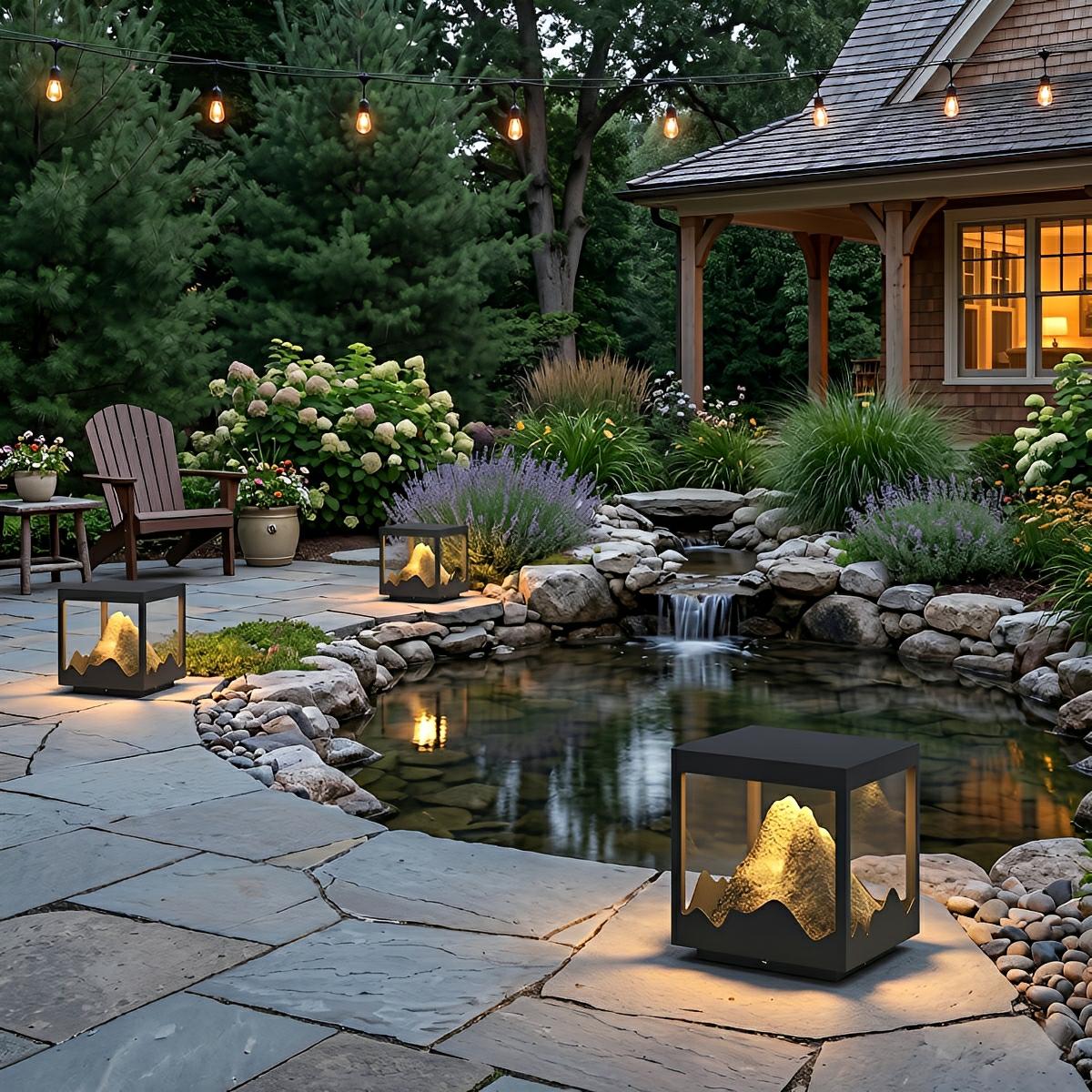 Waterproof Mountain Outdoor Post Cap Light Landscape Lighting