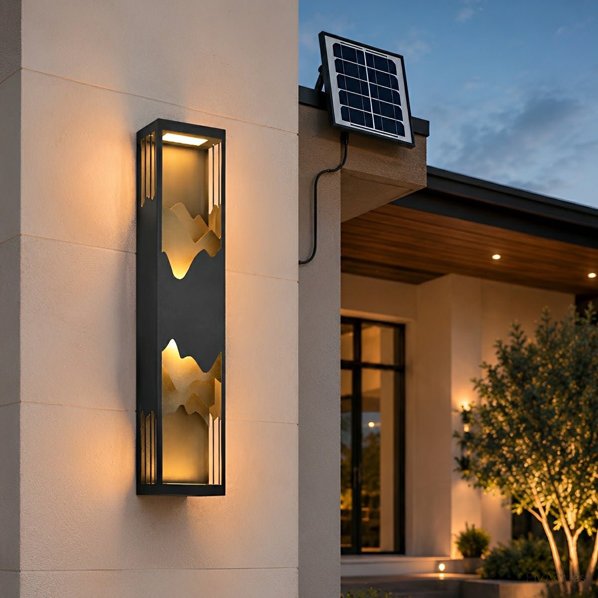 Waterproof Mountain Scenery Led Wall Sconce Garden Wall Light - Flare Shack