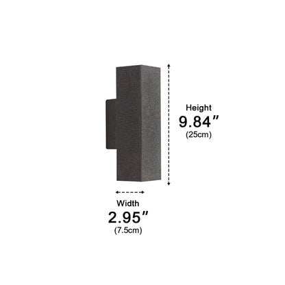Waterproof Outdoor Concrete Rectangulart Up&Down Exterior Porch LED Wall Lights