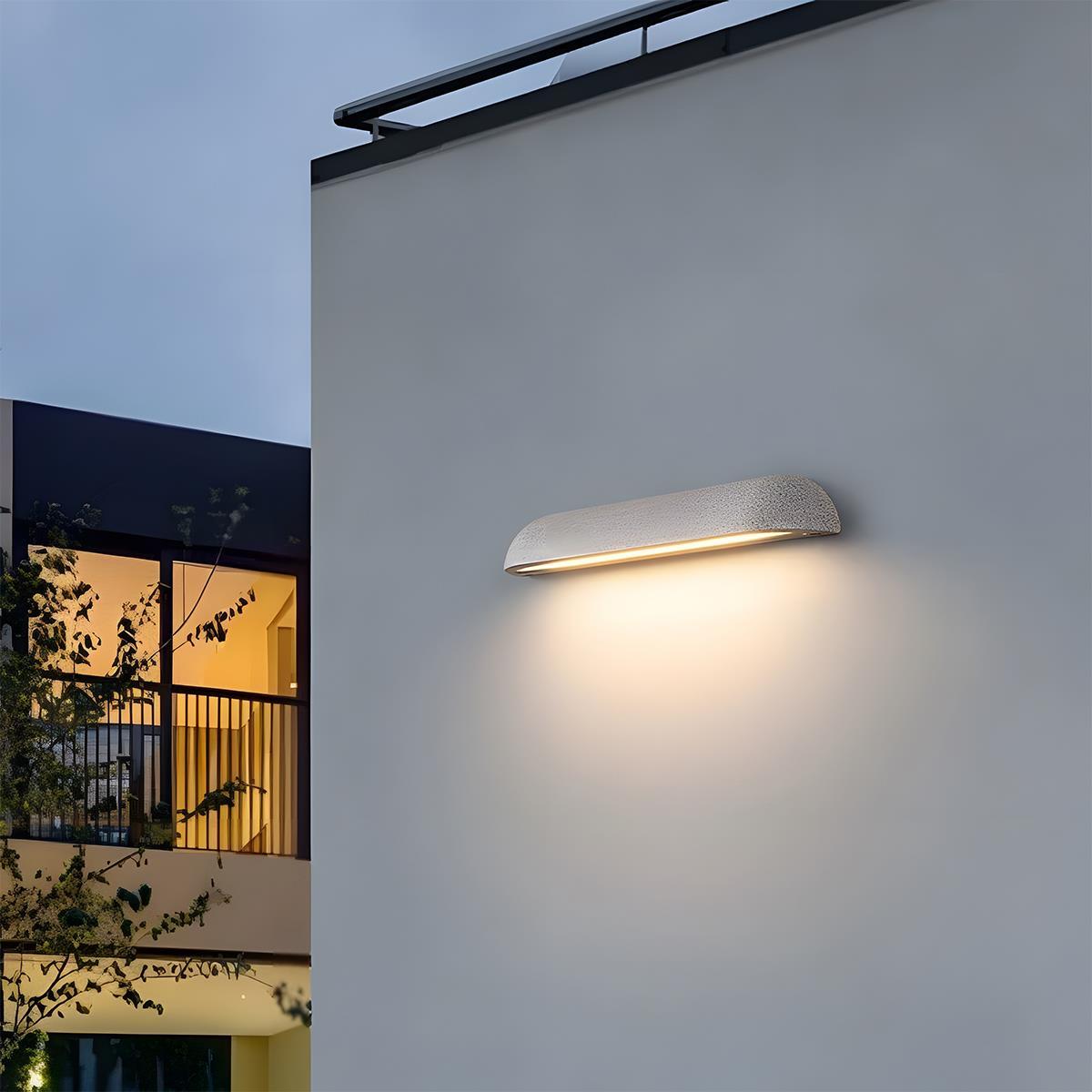 Waterproof Outdoor Cement Curved Dom LED Porch Light Exterior Wall Lights - Flare Shack