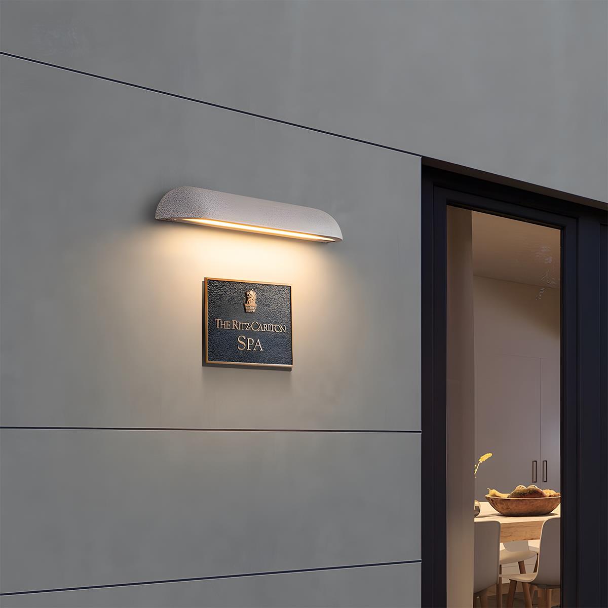 Waterproof Outdoor Cement Curved Dom LED Porch Light Exterior Wall Lights - Flare Shack