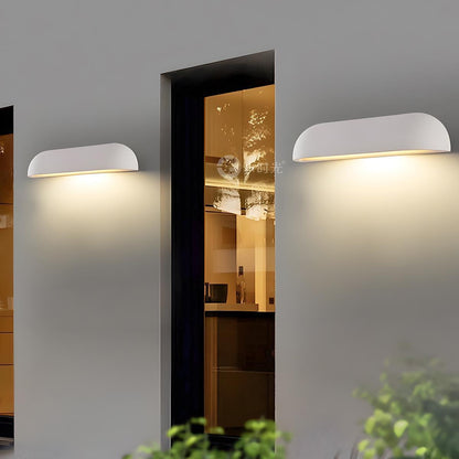 Waterproof Outdoor Cement Curved Dom LED Porch Light Exterior Wall Lights - Flare Shack