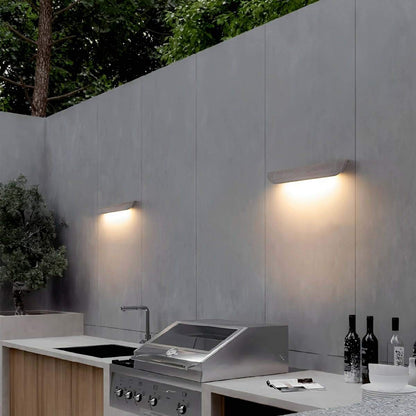 Waterproof Outdoor Concrete Curved Tiles LED Porch Wall Lights
