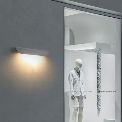 Waterproof Outdoor Cement Curved Tiles LED Porch Wall Lights - Flare Shack