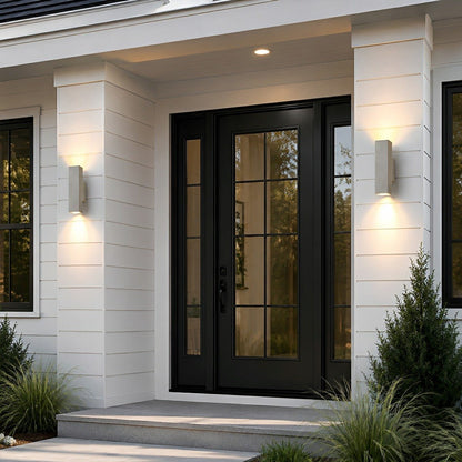 Waterproof Outdoor Concrete Rectangulart Up&Down Exterior Porch LED Wall Lights - Flare Shack