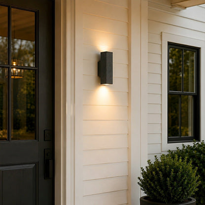 Waterproof Outdoor Concrete Rectangulart Up&Down Exterior Porch LED Wall Lights