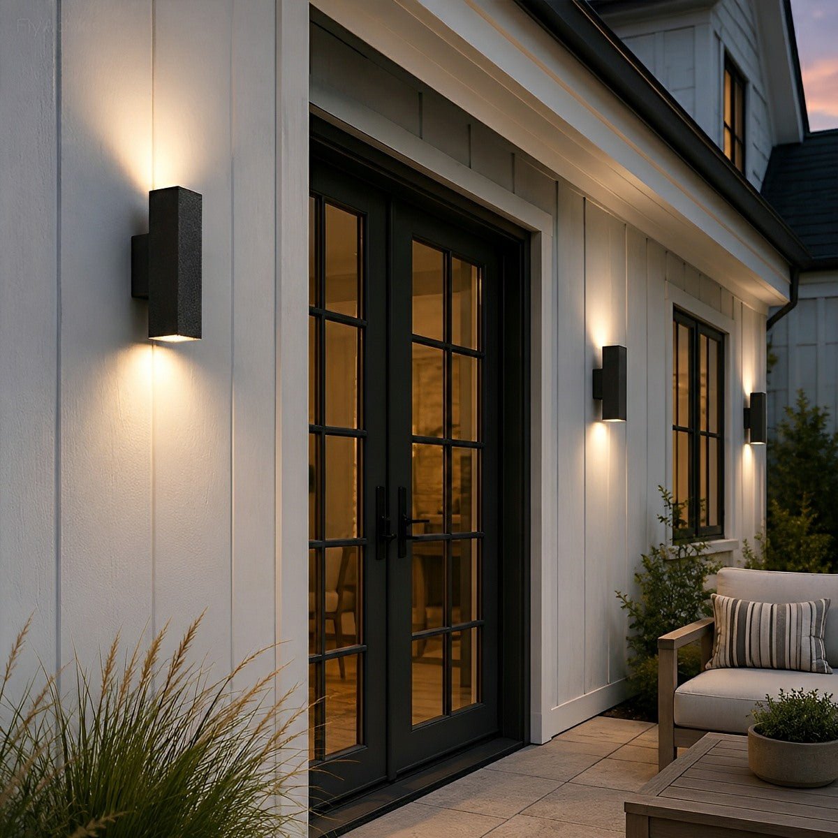 Waterproof Outdoor Concrete Rectangulart Up&Down Exterior Porch LED Wall Lights