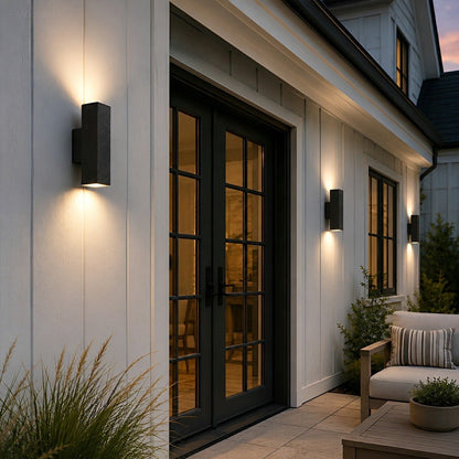 Waterproof Outdoor Concrete Rectangulart Up&Down Exterior Porch LED Wall Lights