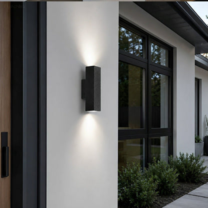 Waterproof Outdoor Concrete Rectangulart Up&Down Exterior Porch LED Wall Lights - Flare Shack