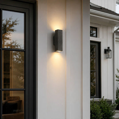 Waterproof Outdoor Concrete Rectangulart Up&Down Exterior Porch LED Wall Lights