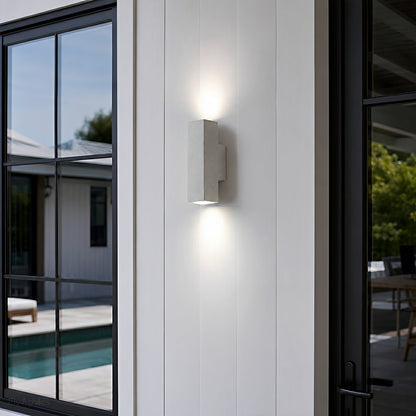 Waterproof Outdoor Concrete Rectangulart Up&Down Exterior Porch LED Wall Lights